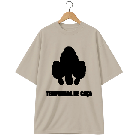 Camiseta Oversized Cogumelo Temporada de Caça