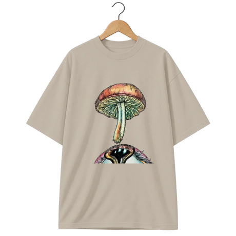 Camiseta Oversized Cogumelo Três Olhares