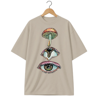 Camiseta Oversized Cogumelo Três Olhares