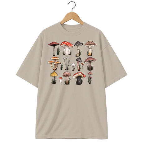 Camiseta Oversized Cogumelo Treze Chapéus