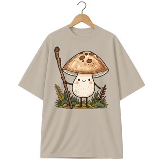 Camiseta Oversized Cogumelo Um Passo de Cada Vez