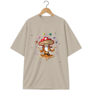Camiseta Oversized Budda Cogumelo e Universos
