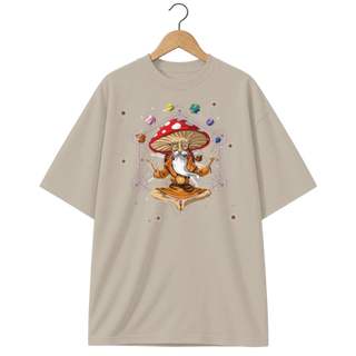 Camiseta Oversized Budda Cogumelo e Universos