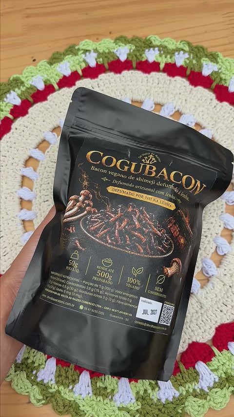 Cogubacon – Bacon Vegano de Shimeji Defumado à Lenha 50g