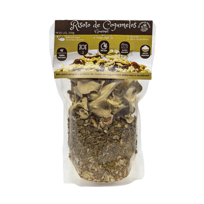 Risoto de Cogumelos em 20 min – c/ queijo 250 gramas