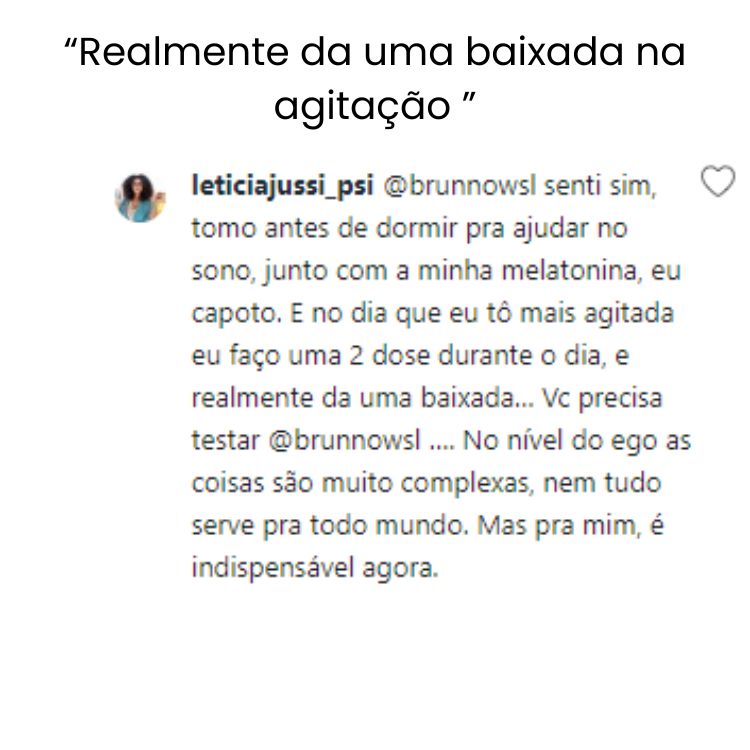 realmente da uma baixada na agitação