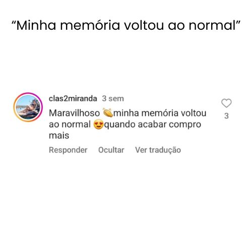 minha memoria voltou ao normal